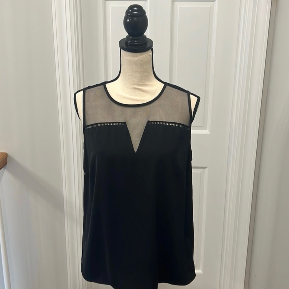 41 Hawthorn Black Sheer Panel Blouse